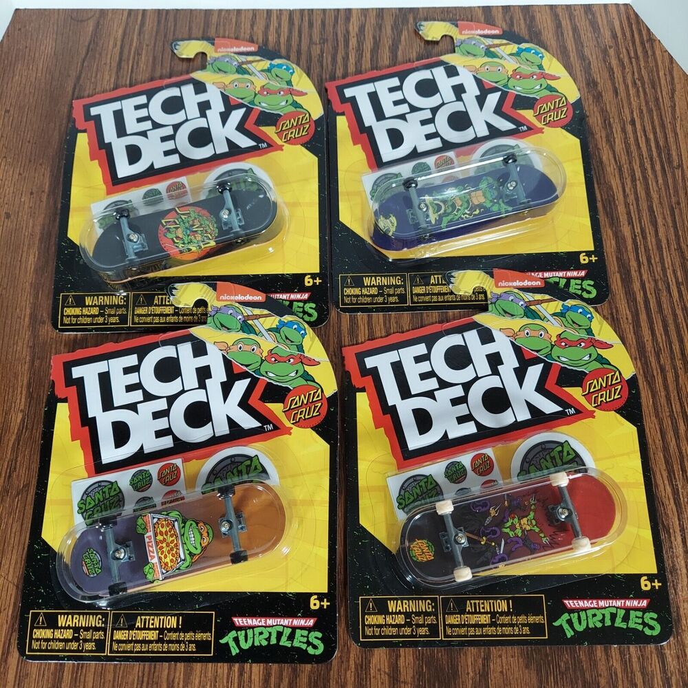 Tech Deck Santa Cruz  Teenage Mutant Ninja Turtles Nickelodeon  Set Of 4